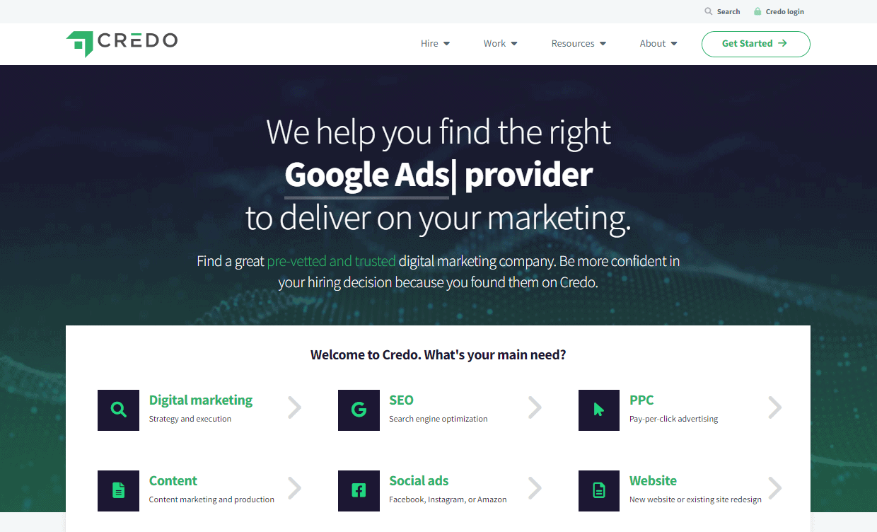 credo homepage
