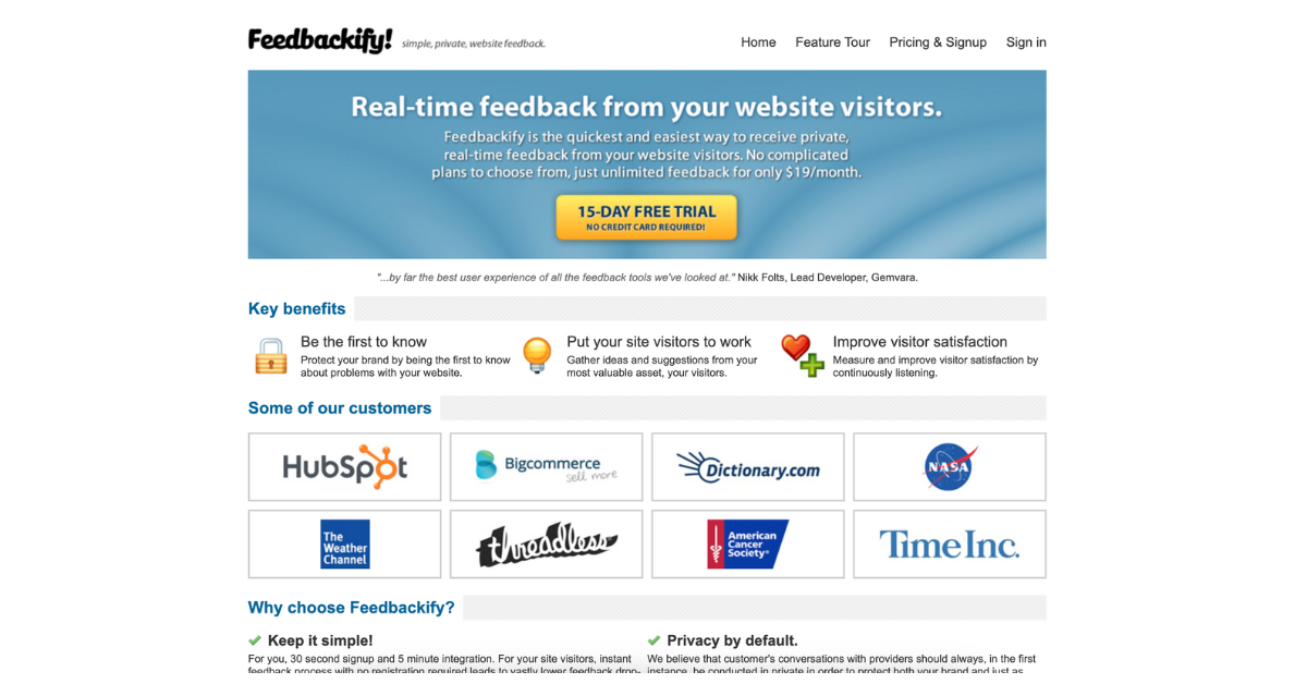 Feedbackify lightweight website feedback widget for collecting basic user insights