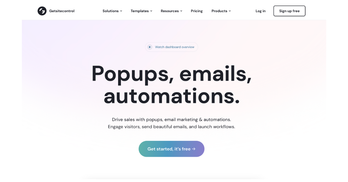 GetSiteControl versatile website feedback widget with surveys, pop-ups, and chat features