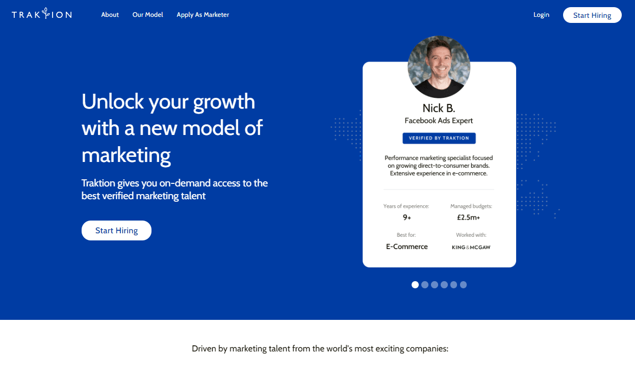 traktion homepage